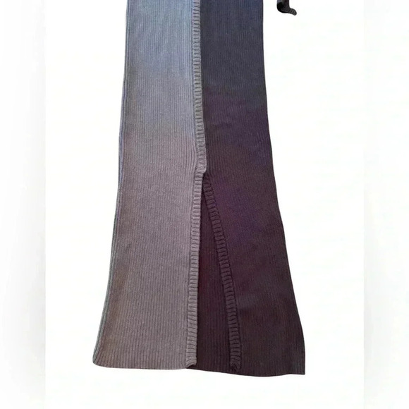 Monrow V-Neck Colorblock Ribbed Midi Dress Size Small - Picture 5 of 10